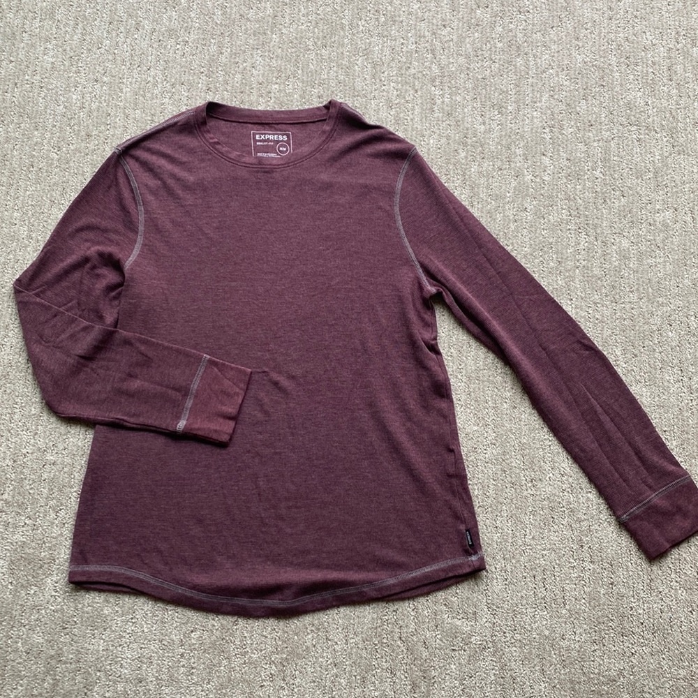 Men’s Express Waffle Knit Long Sleeve Shirt - Size M